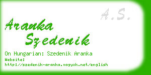 aranka szedenik business card